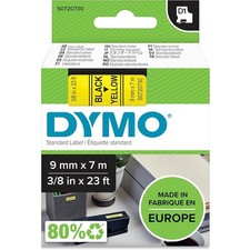 [S0720730] DYMO K7 Ruban D1 Noir sur Jaune 9mmx7,0m