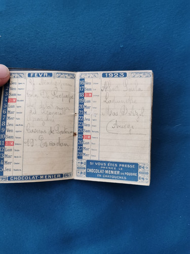 Ancien calendrier chocolat - ancien,
