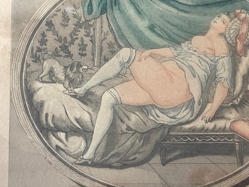 Gravure xviiième curiosa - curiosa, nu