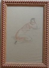 William ABLETT  (1877-1936) - Grand dessin - Femme nue