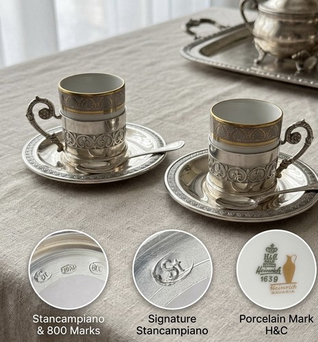 Service espresso argent - argent, 800