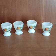4 Coquetiers Arcopal Modèle Fruits De France, Automne, Vintage