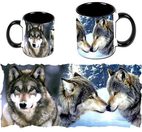 Mug céramique animaux loup - mug,