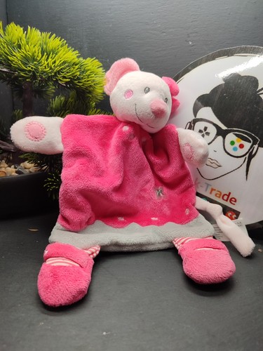 Doudou plat mimi - souris, gris
