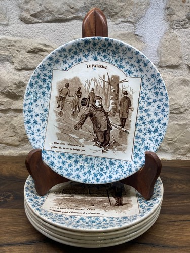 Lot assiettes anciennes - 6,