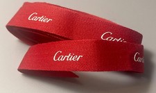 RUBAN ROUGE CARTIER ET BLANC LONGUEUR 1,75 m largeur : 1,6 cm NEUF