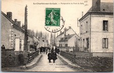 72 LA CHARTRE SUR LE LOIR - perpsective du pont de bois.