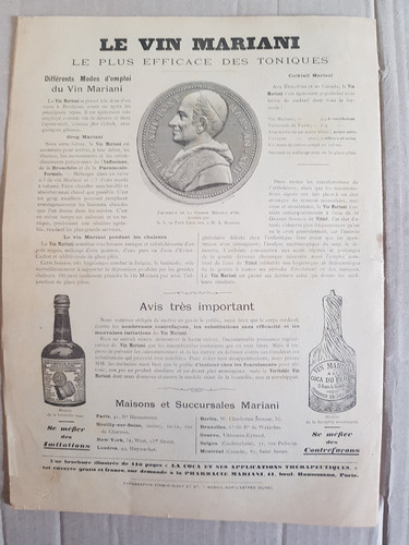 Ancien publicité vin mariani - publicité,