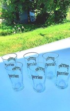 LOT DE 6  VERRES PERRIER.