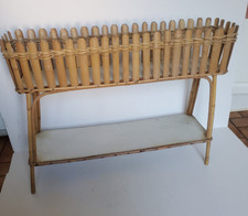 Porte plante vintage en rotin