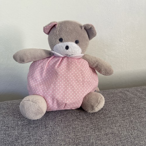 Doudou boule ourson rose - doudou,