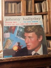 Vinyle 45 tours ancien Johnny Hallyday rétro collection musique française vintag