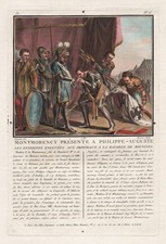 Mathieu II De Montmorency Philippe II Auguste Roi King Schabkunst Mezzotint 1788
