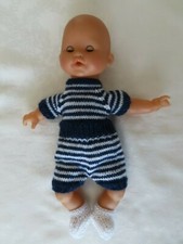 DERNIER vetement pour poupée ancienne,moderne 30 cm-2 pieces barboteuse + 