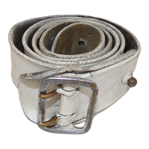Ceinturon cuir blanc - ceinturon, en