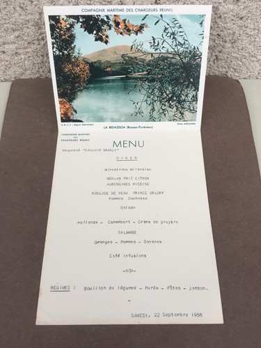 Menu carte postale - , /