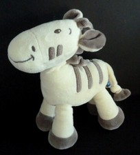 *. DOUDOU PELUCHE MOTS D'ENFANTS ZEBRE CHEVAL ANE GRIS BLANC ECRU - ETAT NEUF*
