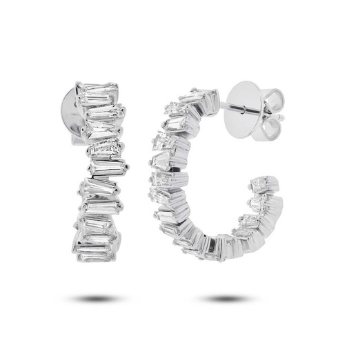 Diamants baguette boucle - diamants,