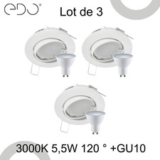 Lot de 3x Spot de plafond ZIVA