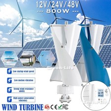 Générateur à éolienne Verticale 800W 12/24/48V avec Régulateur unité de commande