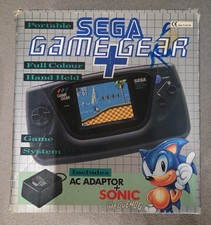 PACK CONSOLE SEGA GAME GEAR SONIC + ADAPTATEUR SECTEUR COMPLET PAL EURO 