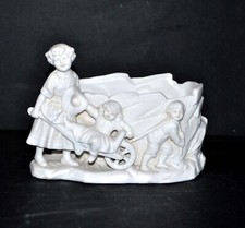GOEBEL Sculpture Jardinière Groupe d'enfant biscuit porcelaine signé WG 1890