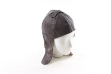 Ancienne Casquette De Pilote En Cuir Taille 58