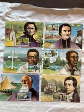 Cartes Postales * Polynésie Grands Missionnaires 1er Jour * Lot de 6 * 1987