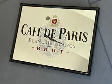 Cadre Miroir Café De Paris Horloge Quartz Vintage Fonctionne