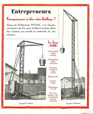 LA CLAYETTE ( 71 ) ETS FAUSTIN POTAIN / CONSTRUCTEUR DE GRUES / PROSPECTUS