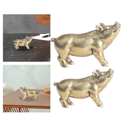 Sculpture cochon laiton - de, en