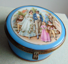 Ancienne boîte porcelaine mariage  pour alliances