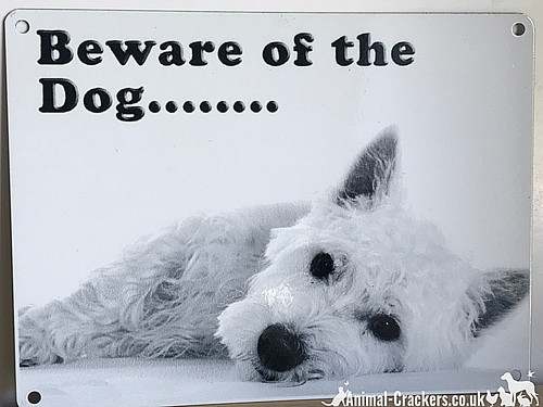 Panneau métal 20cm westie - panneau,
