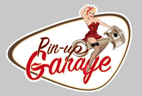 Sticker pin garage usa - sticker,
