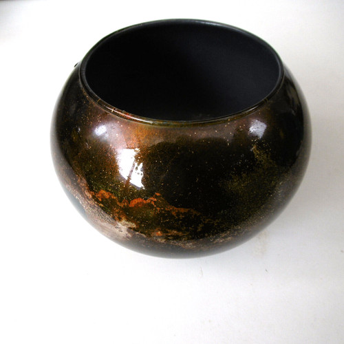 Vase verre laque - vase, en