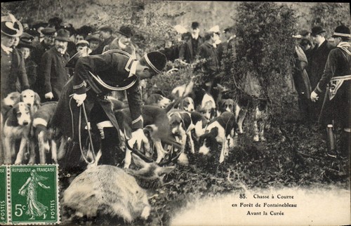Chasse courre forêt de - chasse,