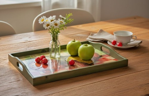 Plateau service bois - plateau, en