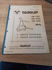 Livret Utilisation Et Piece Taarup Dma 1100 1350 1500