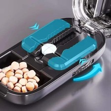 Coupe-pilule réglable, boîte