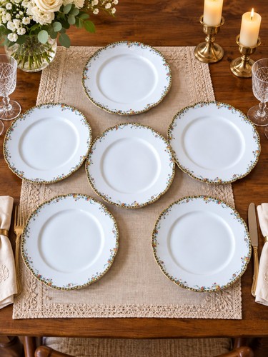 Lot six assiettes à - lot,