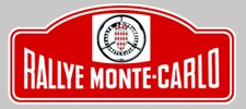 PLAQUE RALLYE MONTE-CARLO AUTOCOLLANT STICKER 15cmX6,5cm (RA035)