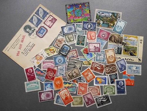 Lot collection timbres anciens