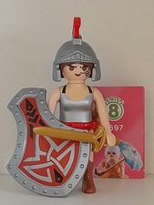 Playmobil série 8 personnage walkyrie,guerrière romaine, soldat