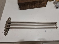 Porte Serviette Triple Ancien En  Laiton