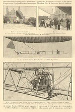 SANTOS DUMONT ARTICLE PRESSE ACCIDENT BALLON DIRIGEABLE ESPITALIER 1901
