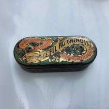 Ancienne Boite Métal  Le Fil Au Chinois