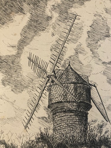 Très beau dessin encre - très, 1950