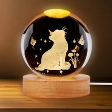 Veilleuse boule de cristal 3D