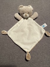 DOUDOU PLAT OURS BEIGE MARRON BLANC TEX