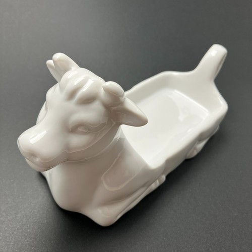 Ancien beurrier ouvert vache